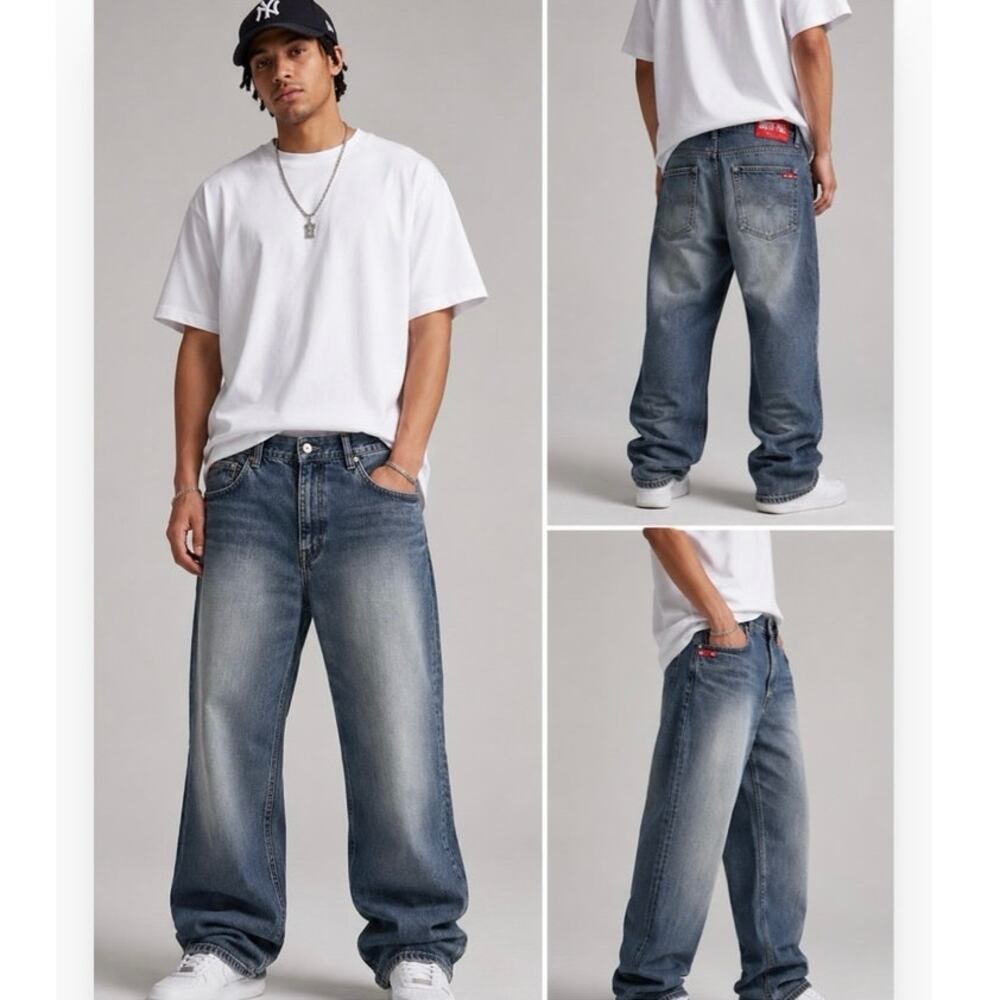 Vintage Y2K Southpole Jeans Men's 36x31 Red Tab Baggy Blue Hip Hop Skater
